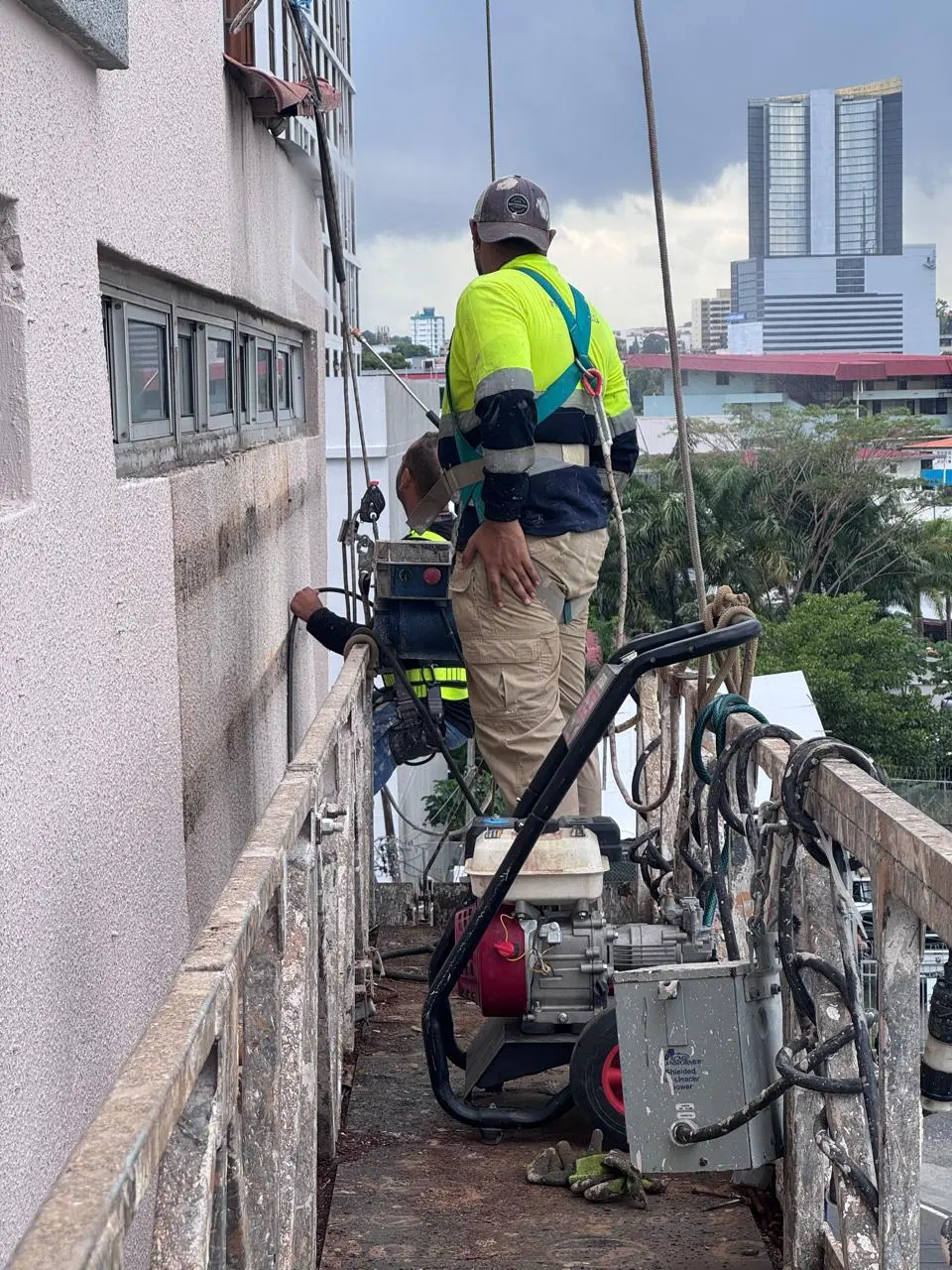 Restauración de fachada de edificio en Panamá
